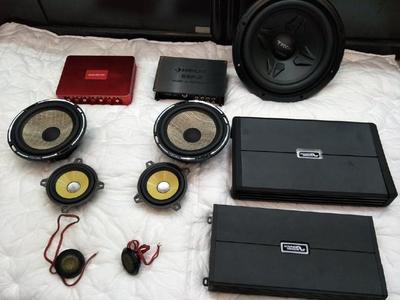 悦达起亚汽车音响改装~深圳汽车音响劲浪三分频改装
